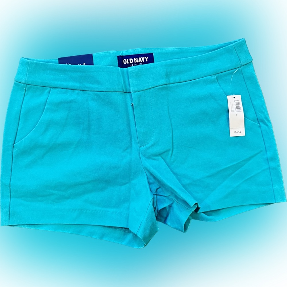 Old Navy Teal Stretch Shorts Sz6